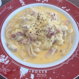 すぐできる簡単★カルボナーラ風うどん